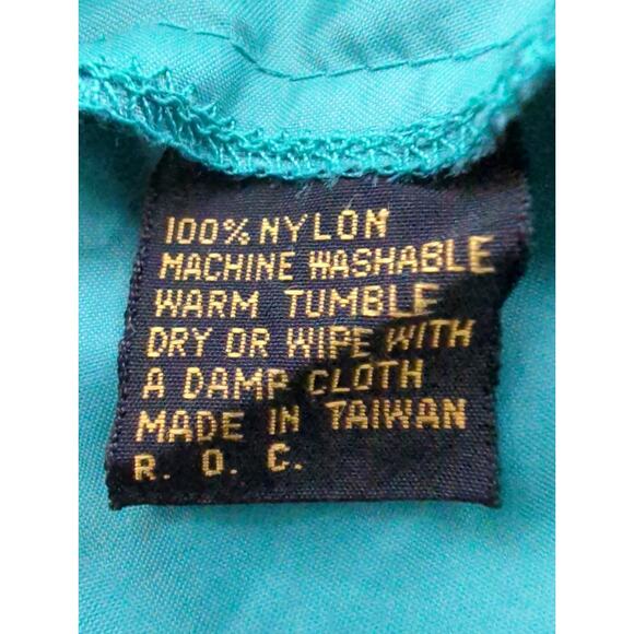 Vintage Izod Lacoste Green Hooded Packable 1/2 Zip Windbreaker Size L Tiny Flaw - Picture 7 of 8